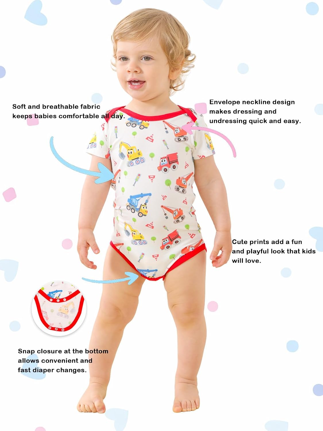 Kids Rayon of Bamboo Pajamas Set Short Sleeve Button Shorts Ages 0-24 | Soft Pajamas Set, Breathable Sleepwear, Lightweight Comfort, Kids Loungewear, All Season Wear
