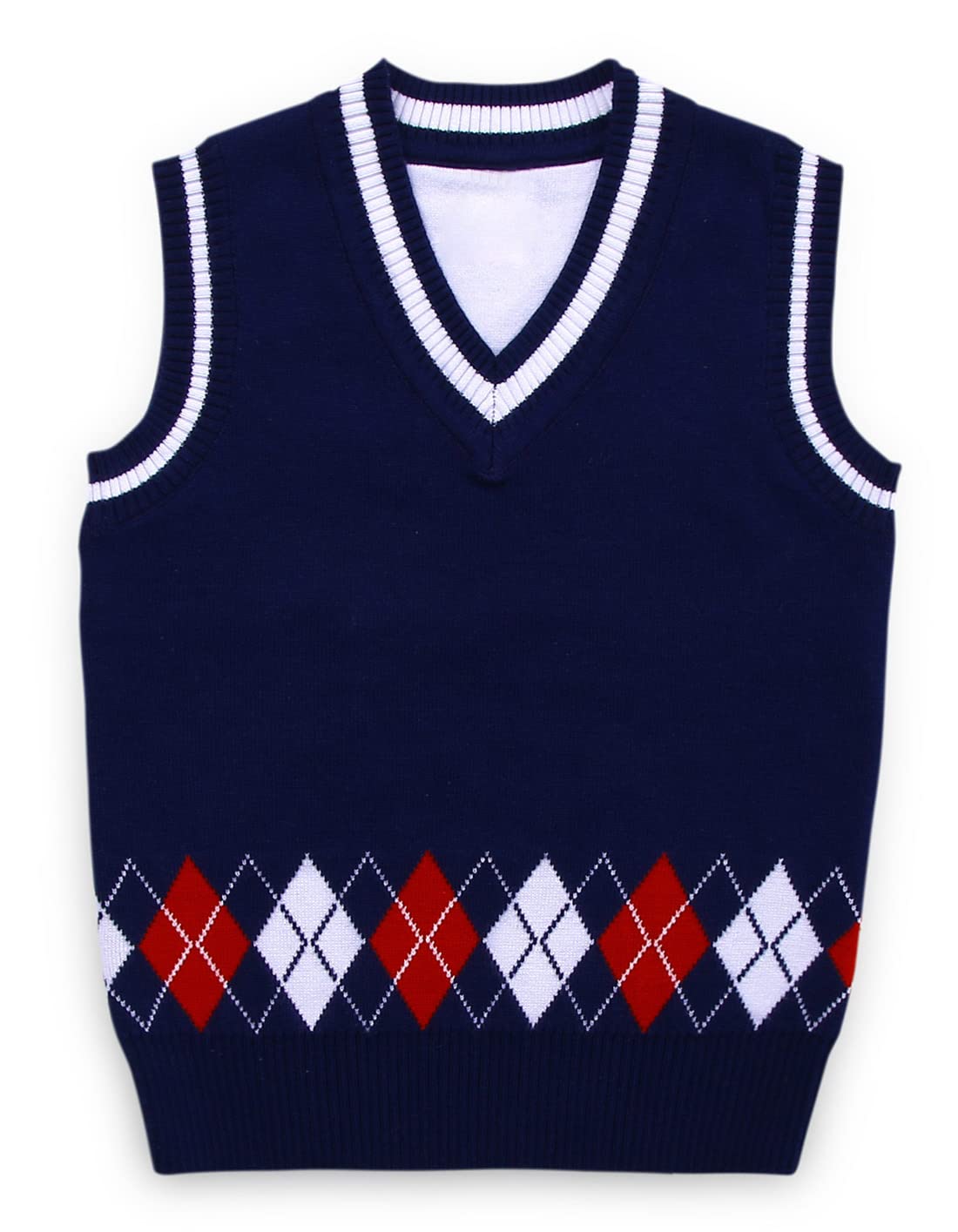 Little Boys Argyle Sweater Vest Comfortable Knit Pullover