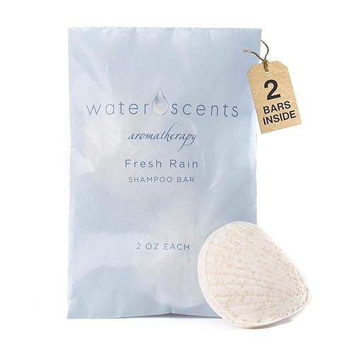 Water Scents - Barra de champú totalmente natural, aceites esenciales de limón, lavanda, bergamota y hoja de cedro, ecológica y apta para viajes, 2