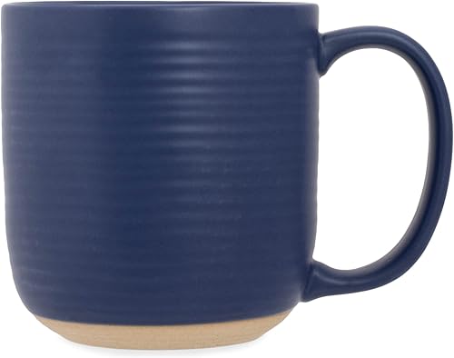 Miniatura 8 de Elanze Designs Juego de 4 tazas de café con fondo de arcilla cruda de 16 onzas, color morado