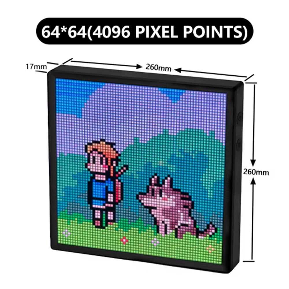 Display A Pixel LED 64x64 RGB LED Matrix Panel Display Pixel Art Programmabile con Controllo App Bluetooth Schermo Pixel