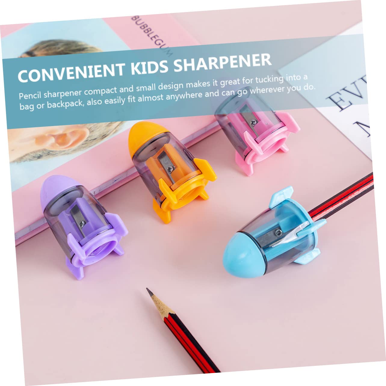 LALAFINA 3 Sätze Teiliges Anspitzer Im Raketen Design Anspitzer Für Ergonomisch Und Leicht Zu Bedienen Für Schule Und Zuhause 12 Stücke * 3