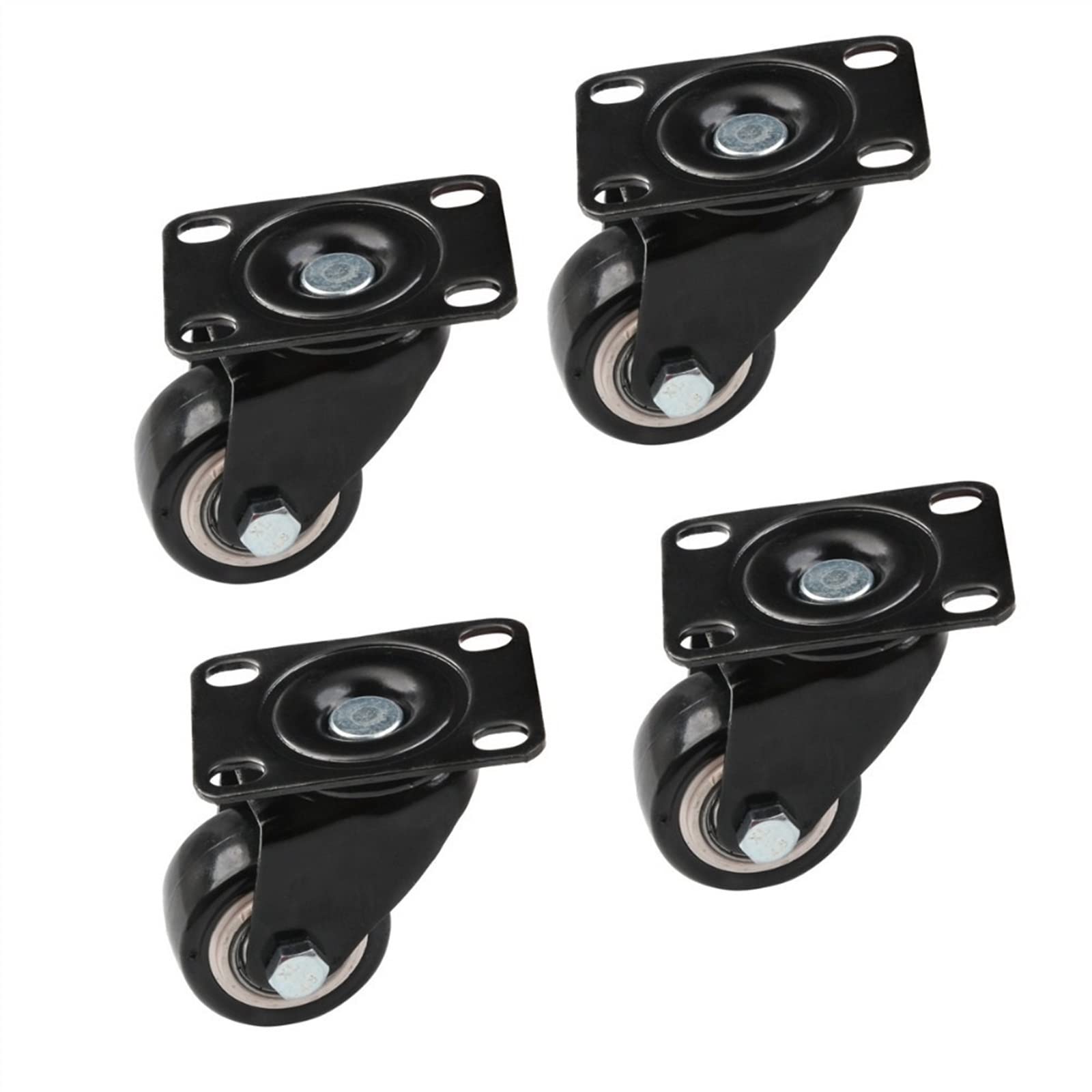 Zamienne kółka obrotowe 40 mm z czarnej gumy do wózka platformowego (5 szt.)