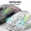 Attoe Bluetooth Wireless Mouse, Transparent RGB Me... #3