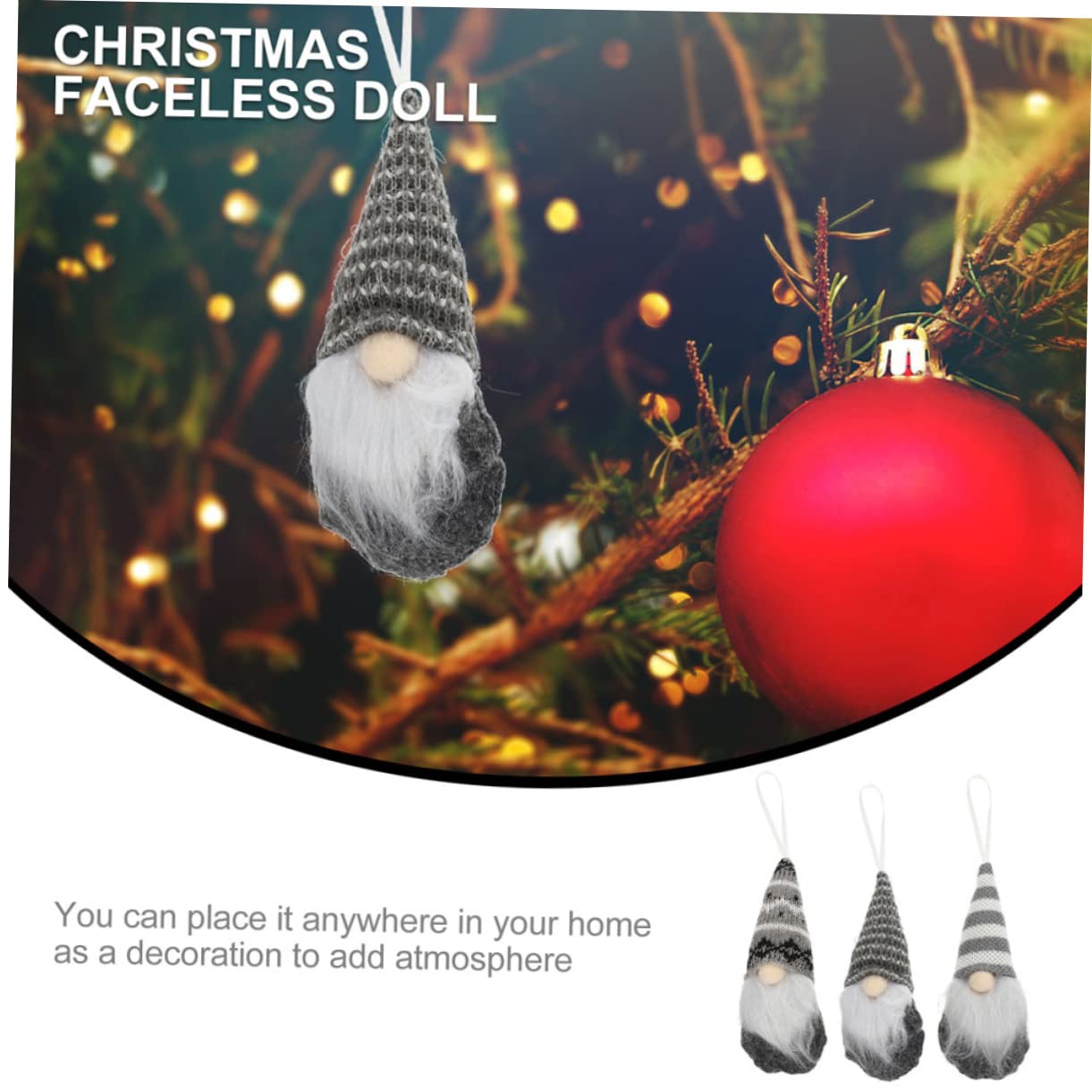ABOOFAN 12 STK Weihnachtspuppe Weihnachtszwerge Ornamente Weihnachtszwergpuppe Gnom Hängende Verzierung Weihnachtszwerg-Ornamente Dekorative Kleine Wichtel Wichtelanhänger Stoff