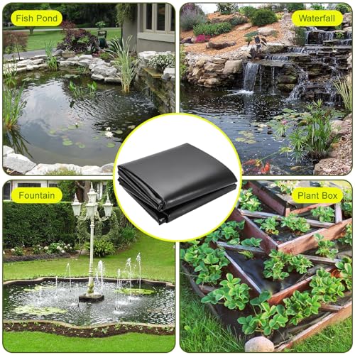 Froidesente 20 x 25 FT Pond Liner, 20 Mil Pond Liners for Outdoor Ponds, HDPE Pond Liner Easy Cutting Puncture Resistant, Pond Liners for Water Garden Fountain Waterfall, Koi Fish Aquaculture Pond by Froidesente - Image 7