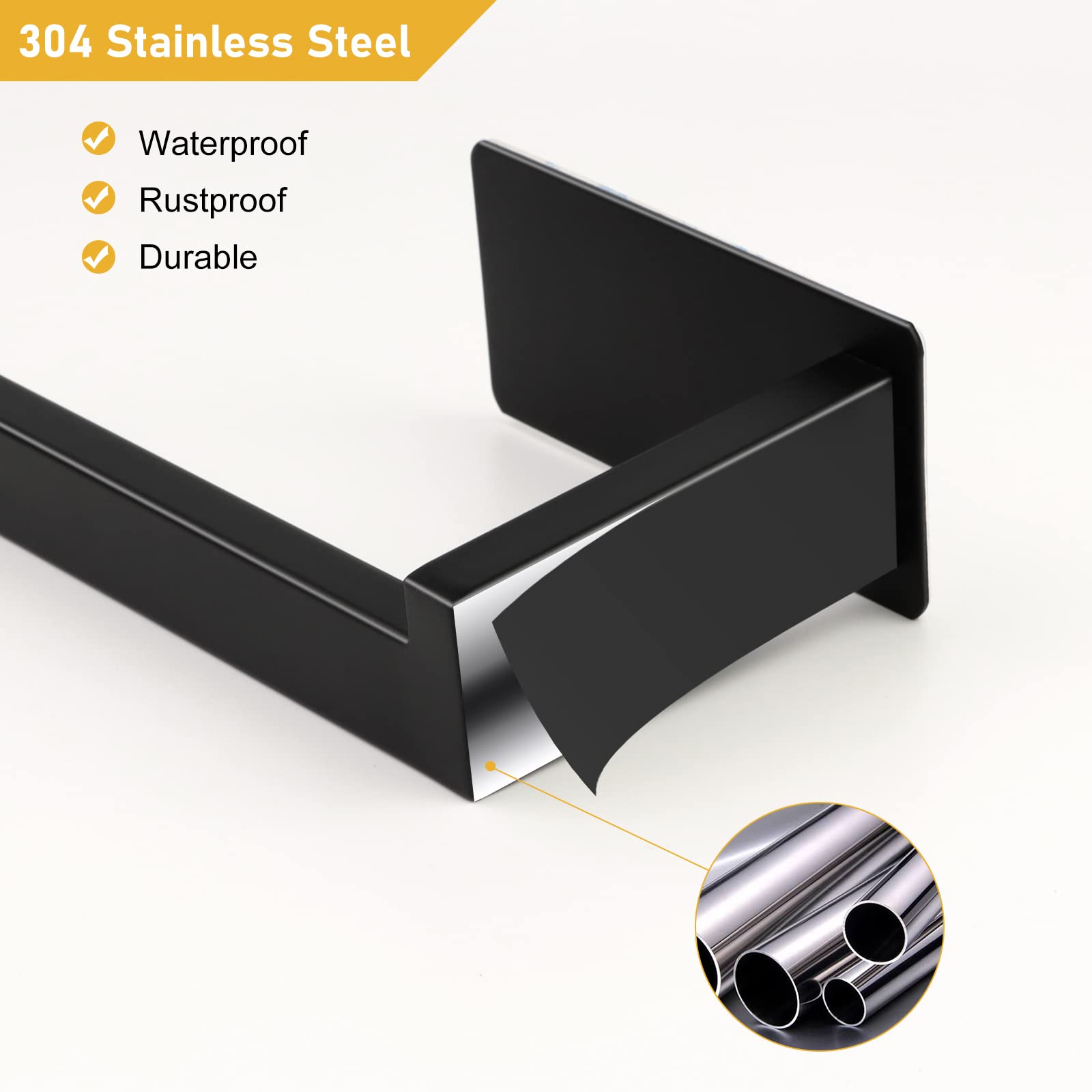 Porte-rouleau De Papier Toilette Sans Perçage, En Acier Inoxydable Autocollant Pour Salle De Bain Et Toilettes 86970510