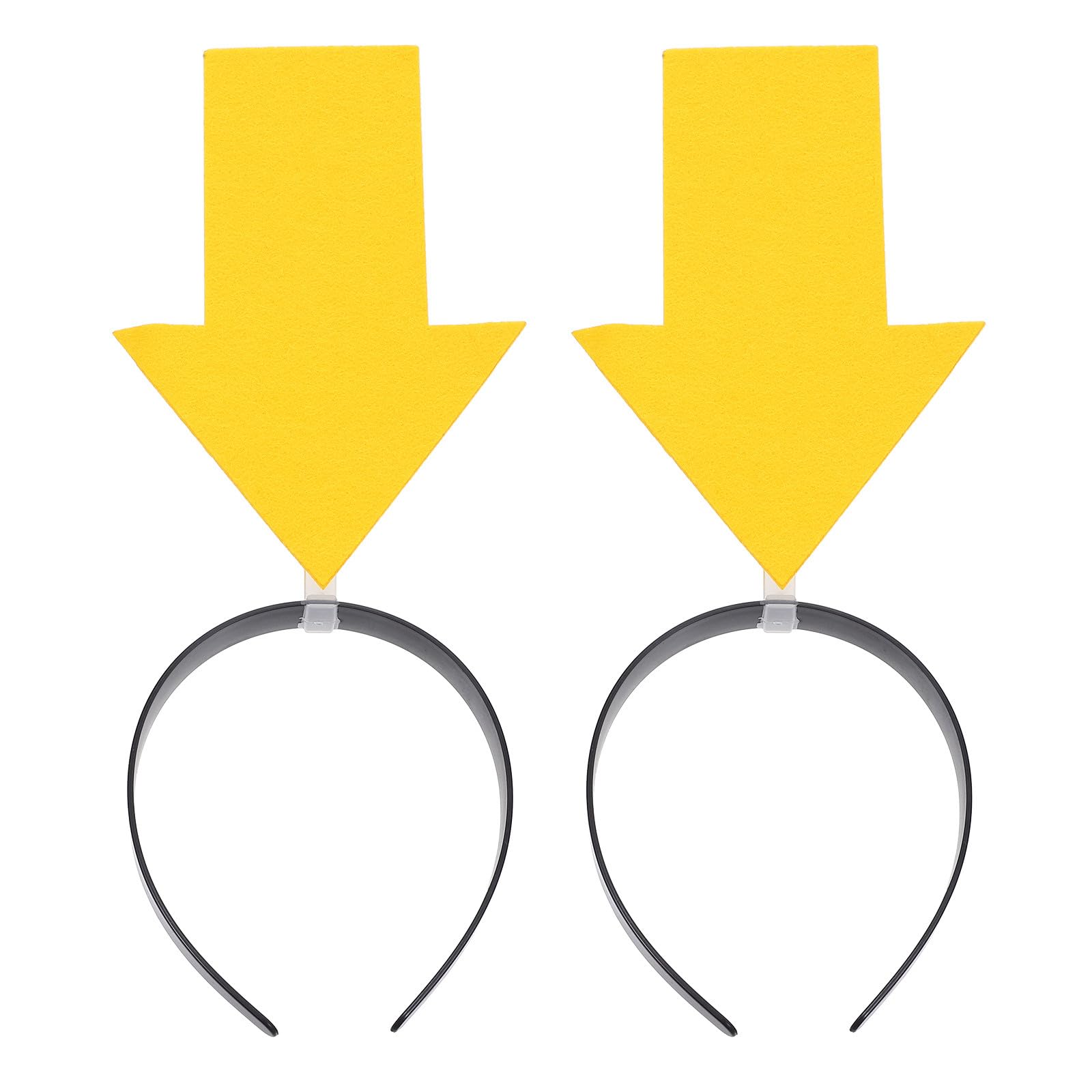 TOYANDONA 2 Pack Arrow Headband: Funny Hair Hoop, Novelty Party Hair Accessories for Birthday, Carnival, Easter, Halloween - Perfect Photo Props & Fancy Dress Costume for Adults & Kids(yellow)