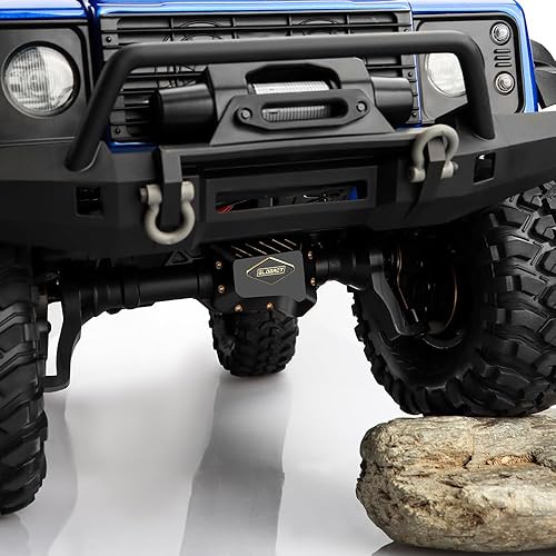 Miniatura 4 de GLOBACT Latón delantero y trasero ejes cubierta cubierta diferencial 4.37 oz contrapeso para 110 TRX4 RC Crawler coche actualizaciones piezas (2PCS)