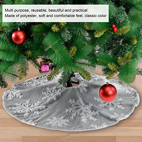Saia para árvore de Natal Topyond – Padrão de floco de neve fofo – Tapete de árvore reutilizável cin