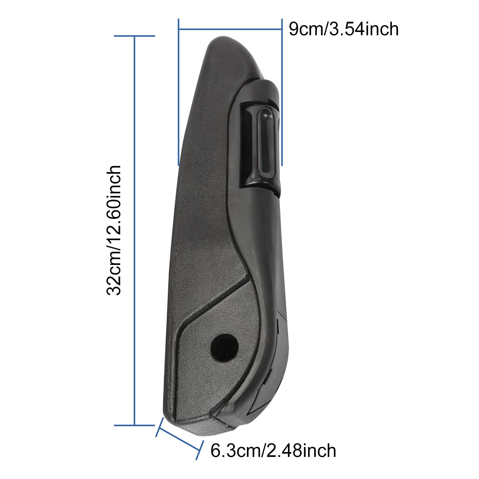 Coppia di braccioli per seggiolino auto, braccioli per seggiolino auto regolabili universali, braccioli per seggiolino auto neri resistenti all'usura per camion, camper, furgone