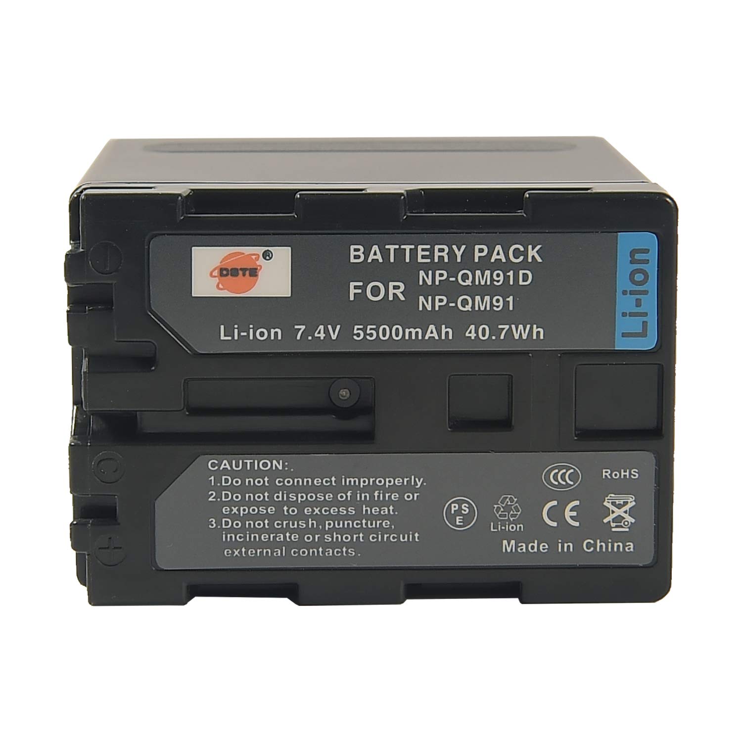DSTE NP-QM91D NP-QM91 Batterie Compatible pour Sony CCD-TRV318, CCD-TRV328, CCD-TRV338, DCR-DVD100, DCR-DVD200, DCR-DVD201, DCR-DVD300, DCR-HC14, DCR-PC105