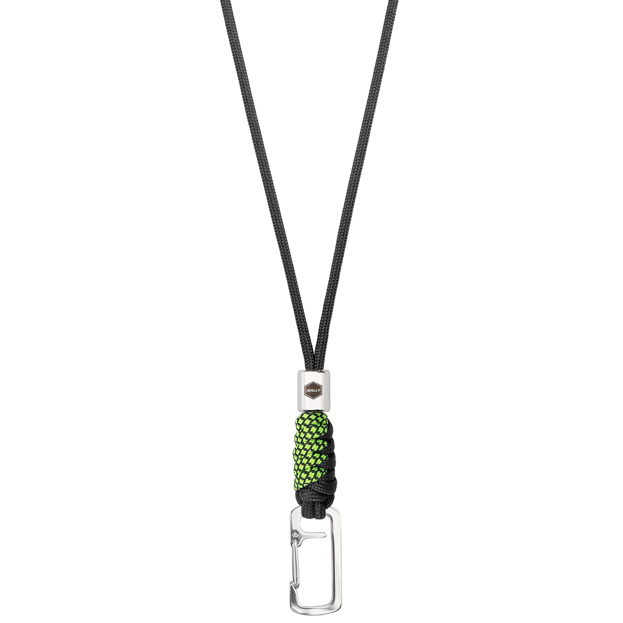 SENLLY Neck Lanyard Keychain for keys, Cell Phone, ID Badge Holder, Paracord Braided Design with Stainless Steel Hardware