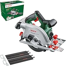 Bosch Akku-Kreissäge UniversalCirc 18V-53 (Präzises Sägen in jedem Holzmaterial; max. Schnitttiefe 53 mm; 2 tlg. Führungss...