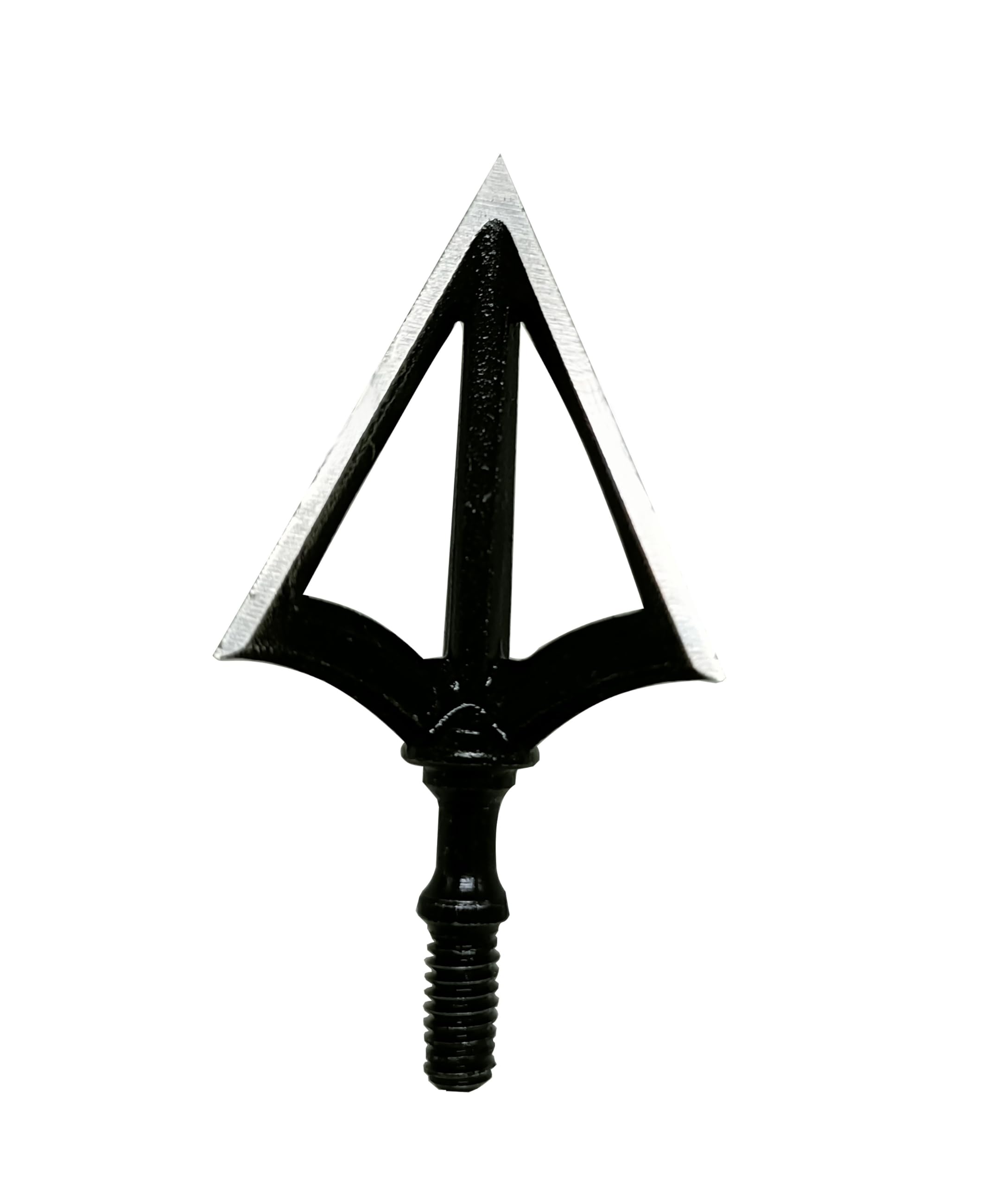 6PK Hunting Broadhead 100 Grain Premium Solid Arrow Tip 3 Fixed Blade Archery Arrowhead for Crossbow and Compound Bow