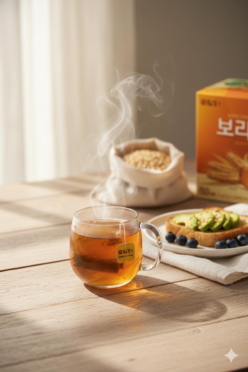 Damtuh Korean Barley Tea – Roasted Boricha Mugicha, Nutty Herbal Tea, Caffeine-Free, 100 Tea Bags (1.5g each) - Image 8