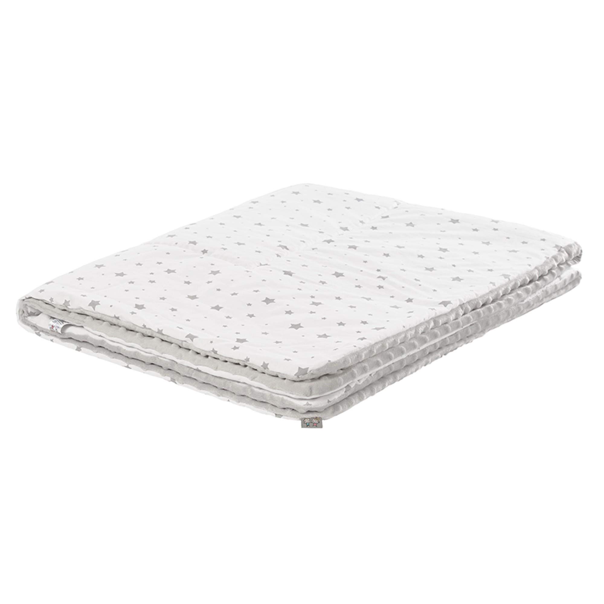 Sevira Kids | Couverture réversible et Ultra Douce, Stella - 100x70 cm Gris - Made in France