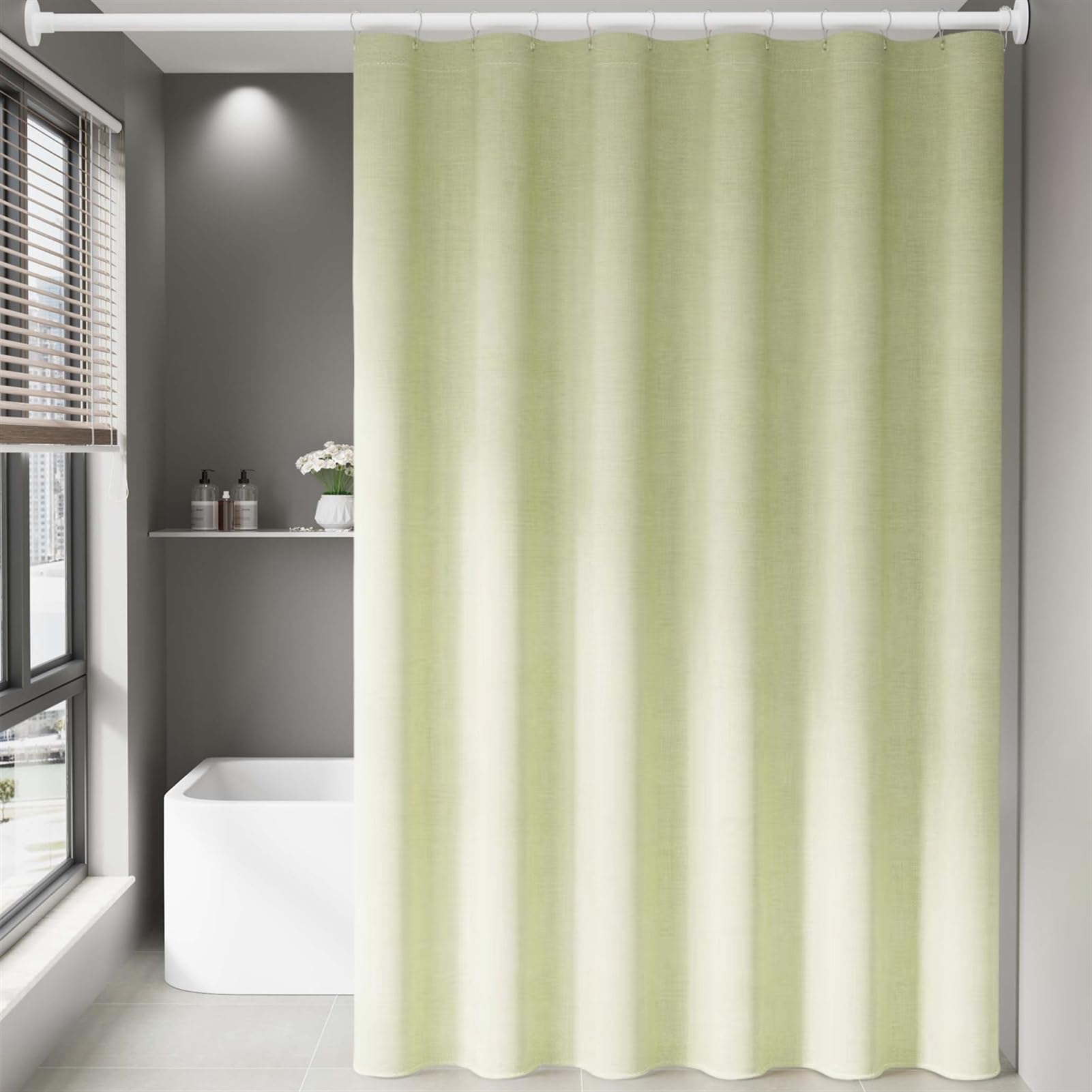 Tissu de lin imperméable contre l'humidité de salle de bain 80 x 180 cm