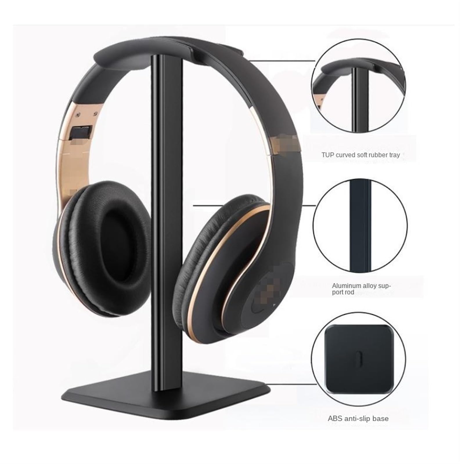 MRKU Supporto per Cuffie, Gancio per Cuffie, Supporto da scrivania, Supporto per Display, Salva