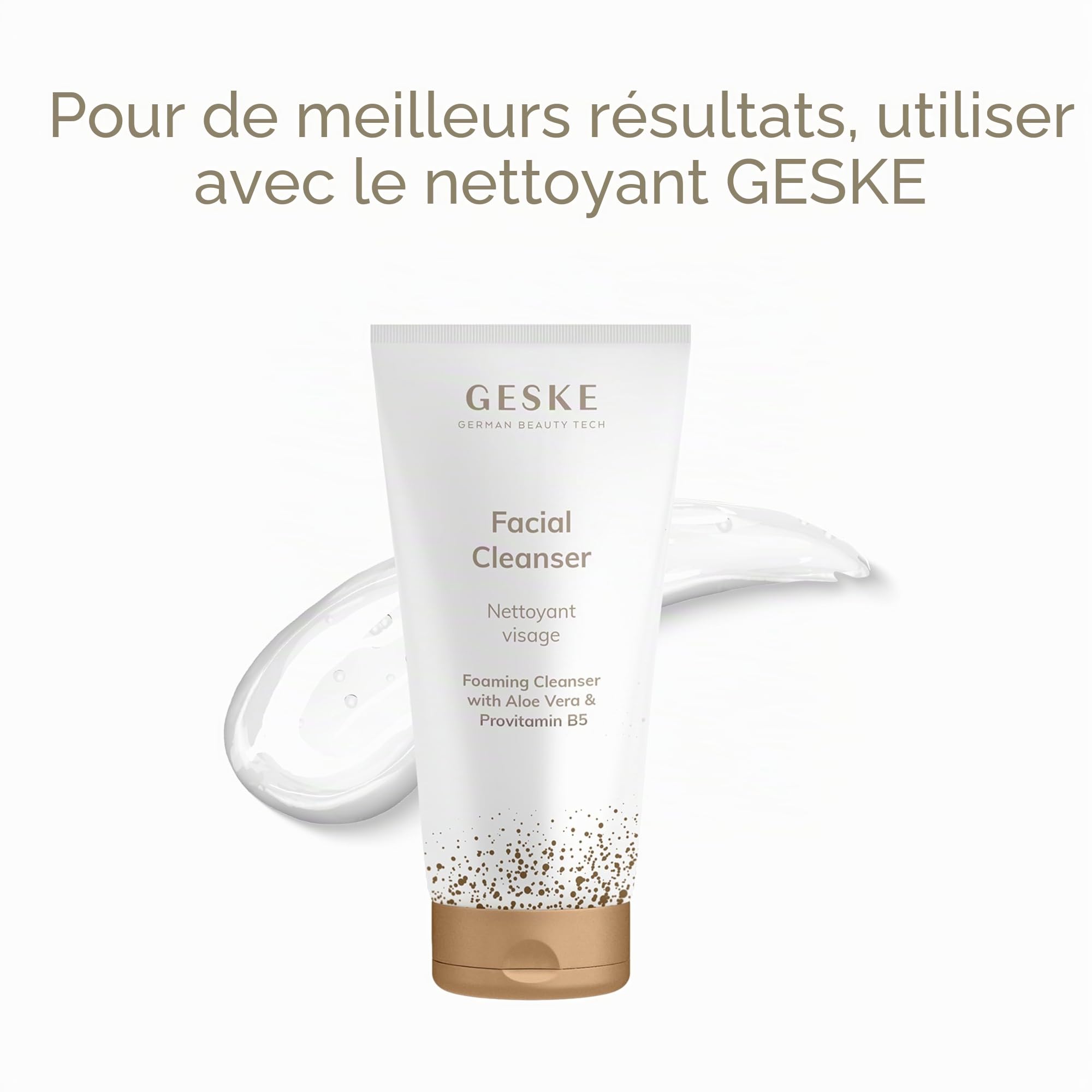 GESKE SmartAppGuided Brosse faciale thermique sonique liftante 8 en 1 nettoyage anti-rides silicone