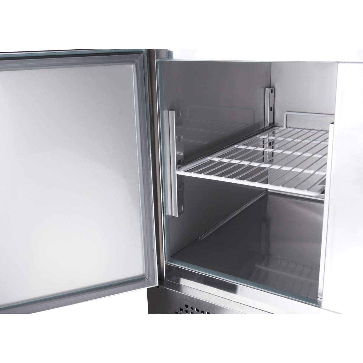 ZORRO - Kühltisch ZS 901 2D - 1 Tür - 2 Schubladen - Gastro Saladette mit Arbeitsfläche - R600A - Digitales Thermostat
