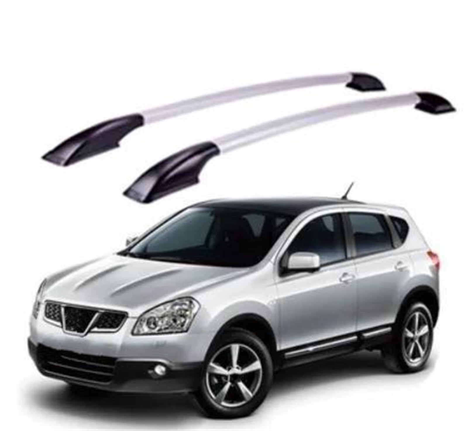 Genérico Barra Portaequipajes Techo Coche Accesorio Decorativo Repuesto para Nissan para Qashqai J10 J11(Style 3)