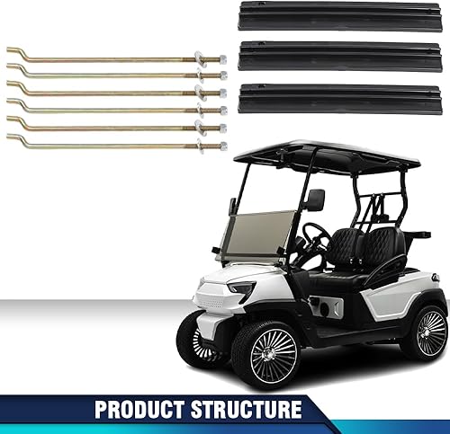 Miniatura 9 de PIT66 Kit de varilla de placa de retención de batería para carrito de golf, compatible con Club Car DS y Carryall Electric Golf Cart 1981-2013