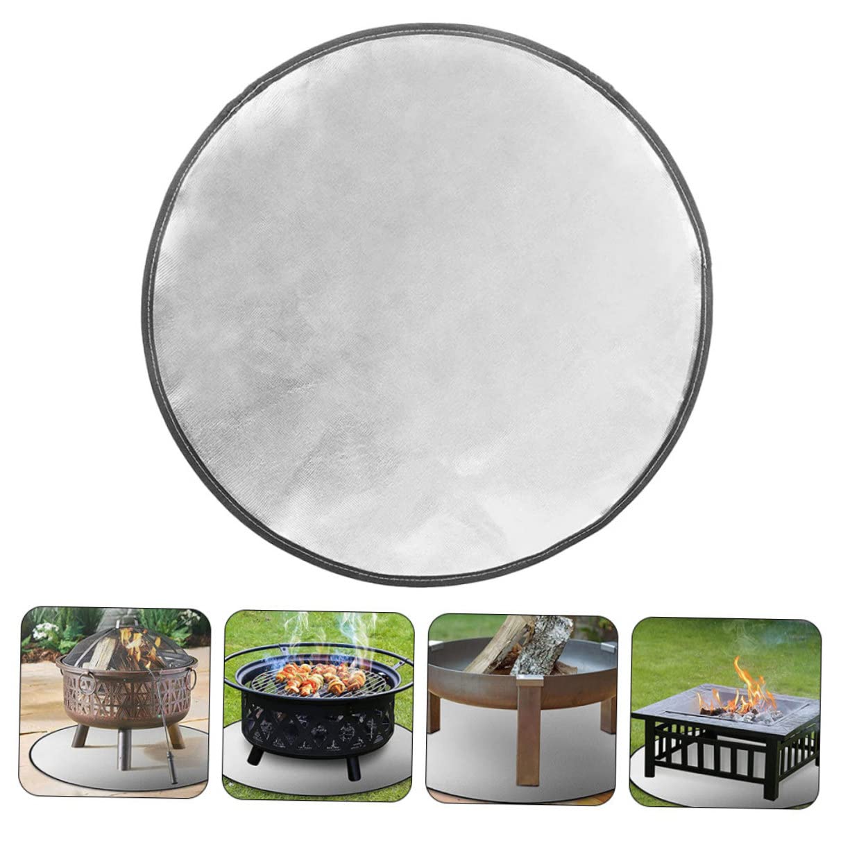 Kisangel Tappetino per Braciere da Esterno Ignifugo Resistente al Calore Accessorio per Barbecue Picnic e Campeggio Facile da Pulire e Riutilizzare