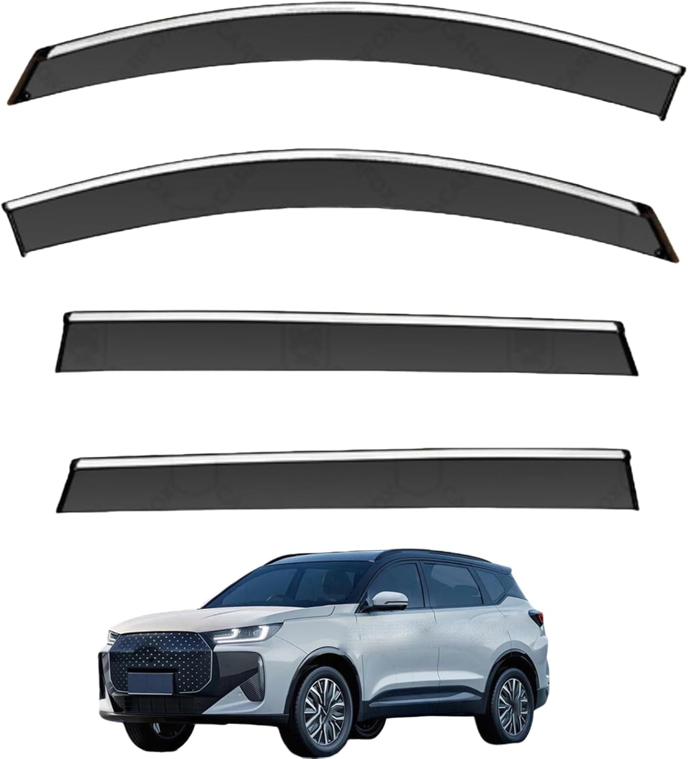 nwsplmy Wind Deflectors for Ebro S700 MK1 2024-2025, Rain Guards Window Visors, 4-Piece, Protects Against Fading & Cracks