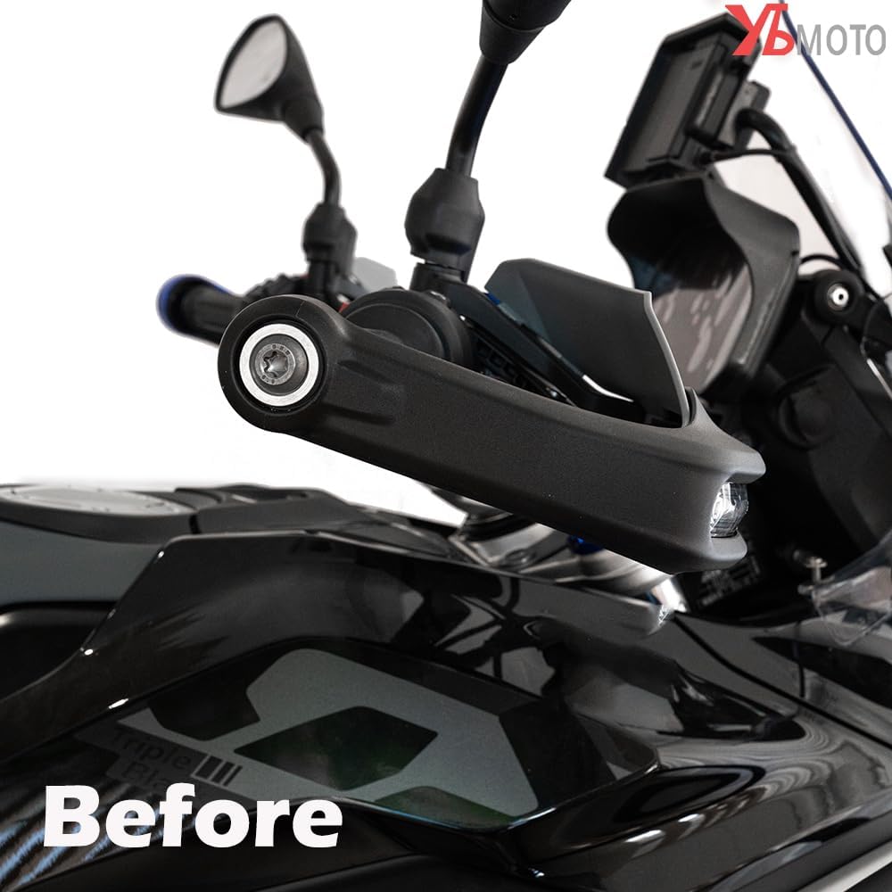 Per R1300GS R 1300 GSA R1300 GS ADV GS1300 Adventure 2023 2024 2025 accessori per moto paramani protezione mani protettore manubrio protezione leva protezioni mani paramani in alluminio CNC (nero)