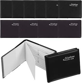Toyvian 12pcs Small Telephone Number Note Small Address Books, Contact Pocket Notebook Phone Number Small Address Book for Purse with Phone Numbers, Name, Address, Fax