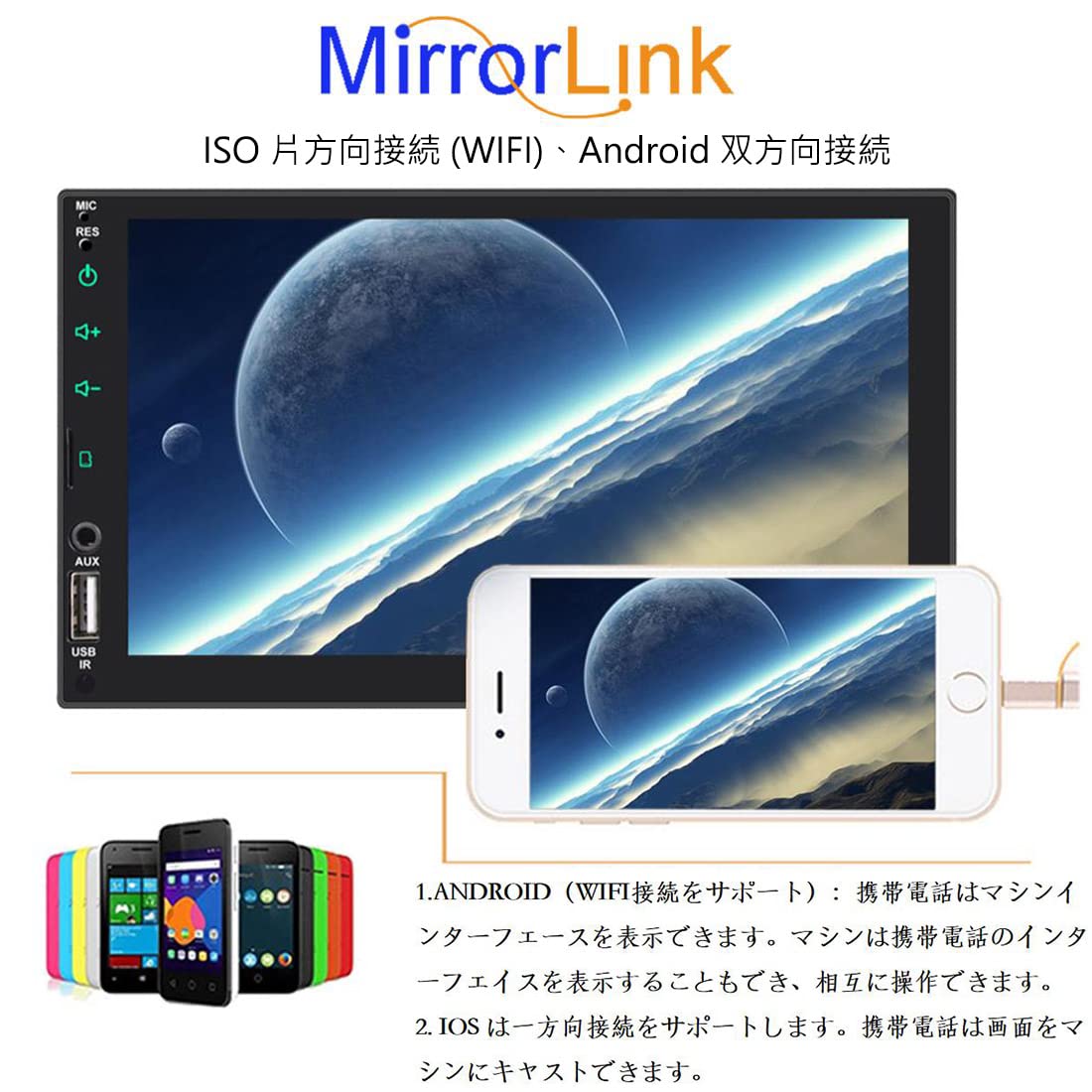 Amazon.co.jp: 7 インチ フル タッチ スクリーン オーディオ統合