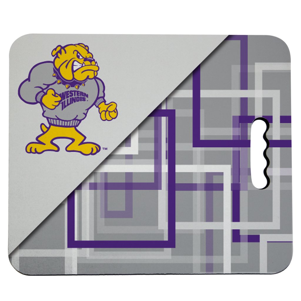 VictoryStore Outdoor Seat Cushions - Western Illinois University Stadium Seat Cushion - Squares Design