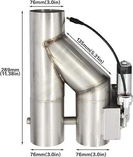 Miniatura 2 de Kit universal de tubo de escape en Y de acero inoxidable (uno, 3 pulgadas)