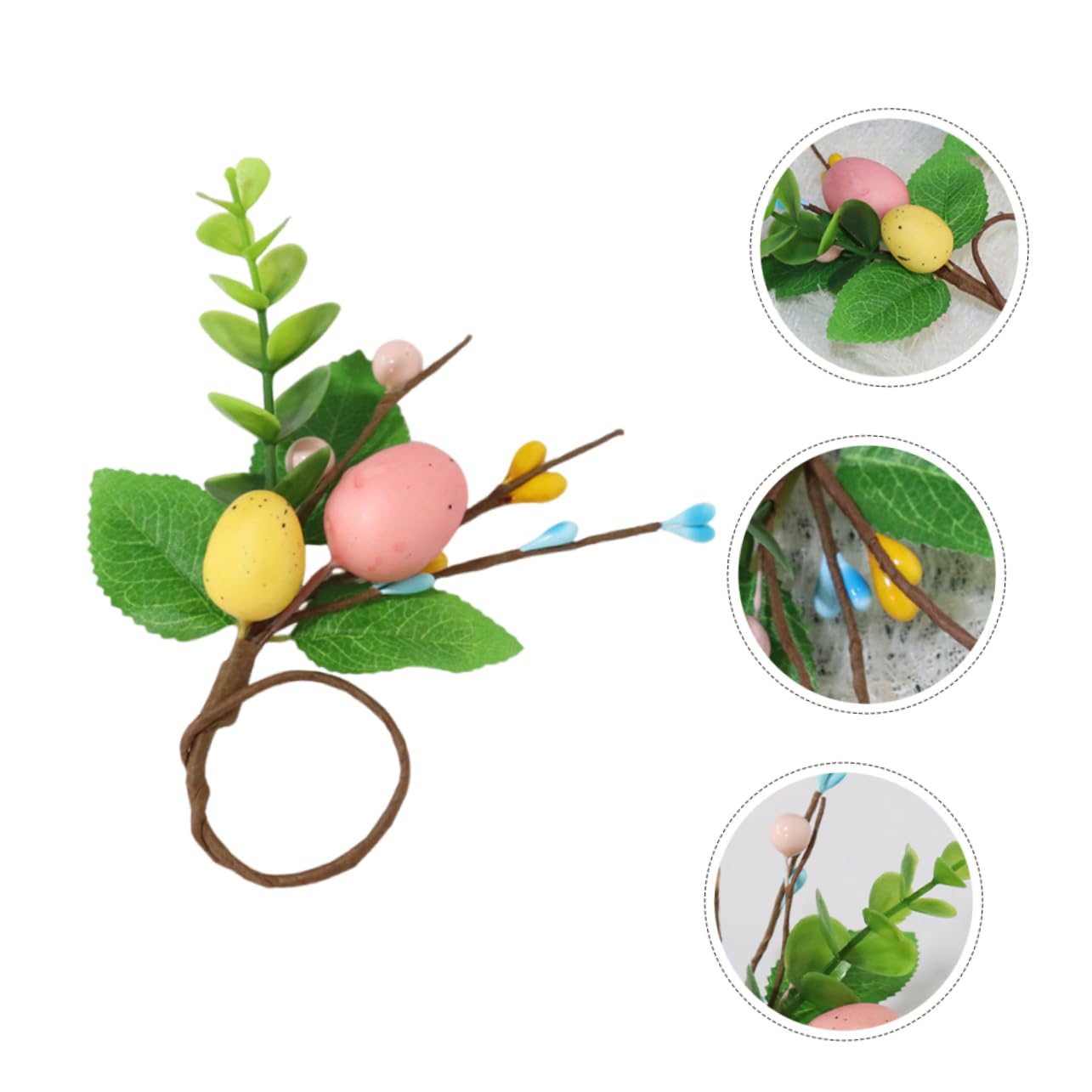 Gatuida 24stücke Ostern Eier Serviettenringe Niedliche Dekorative Napkin Buckles Für Tischdekoration Bei Festen Und Feiern Geeignet Für Zuhause Restaurant Und Hotel