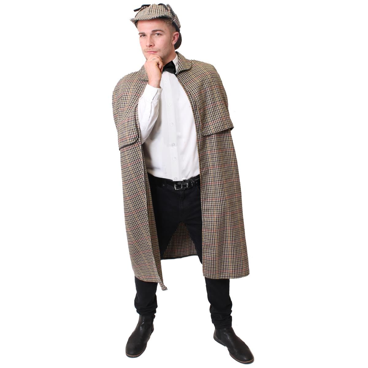 I LOVE FANCY DRESS LTD Wiktoriański kostium detektywa - wiktoriańska peleryna i czapka jelenia - idealny na światowy dzień książki i tydzień książki