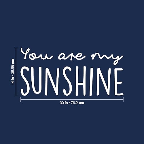 Miniatura 3 de Calcomanía de vinilo para pared, You are My Sunshine, 14 x 30 pulgadas, calcomanía inspiradora de moda para dormitorio de niños, hogar, guardería,