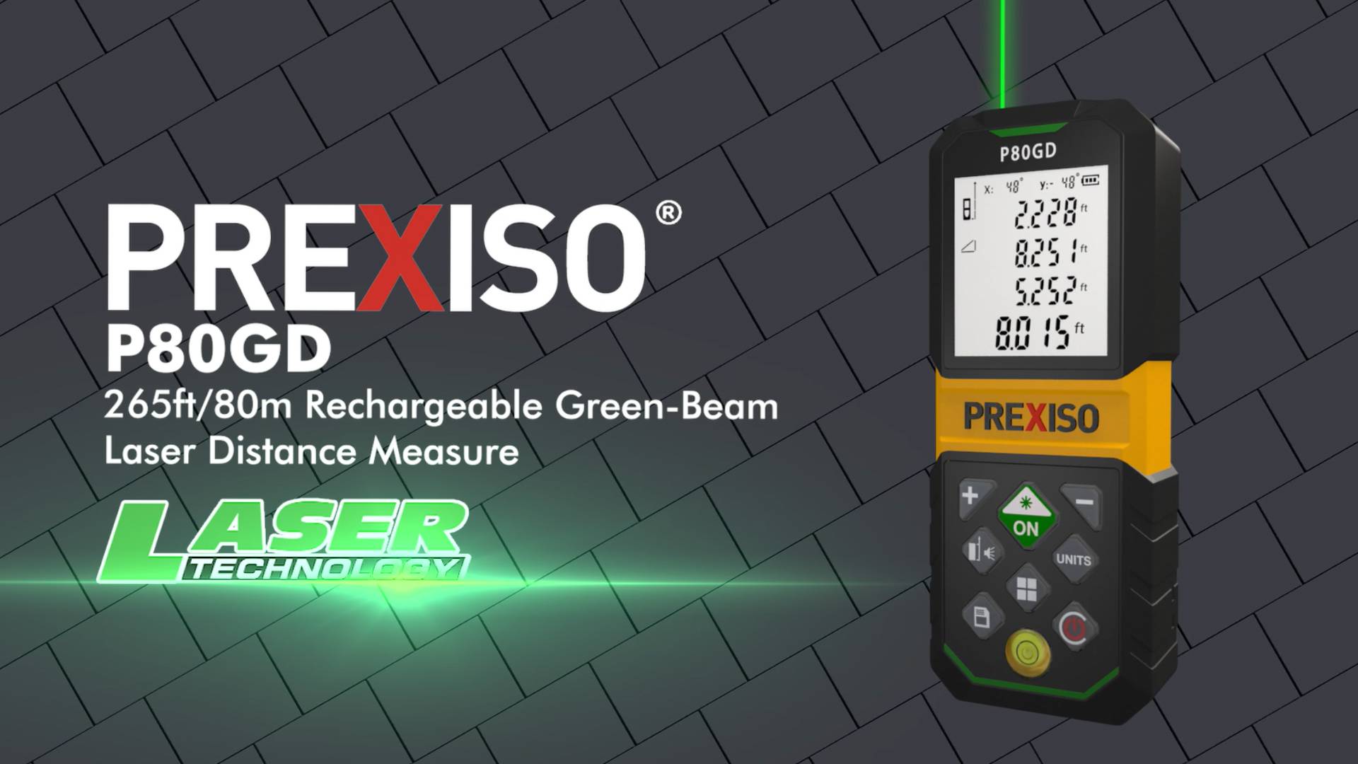 Amazon.com: PREXISO Laser Measure Rechargeable, 265Ft Green Beam