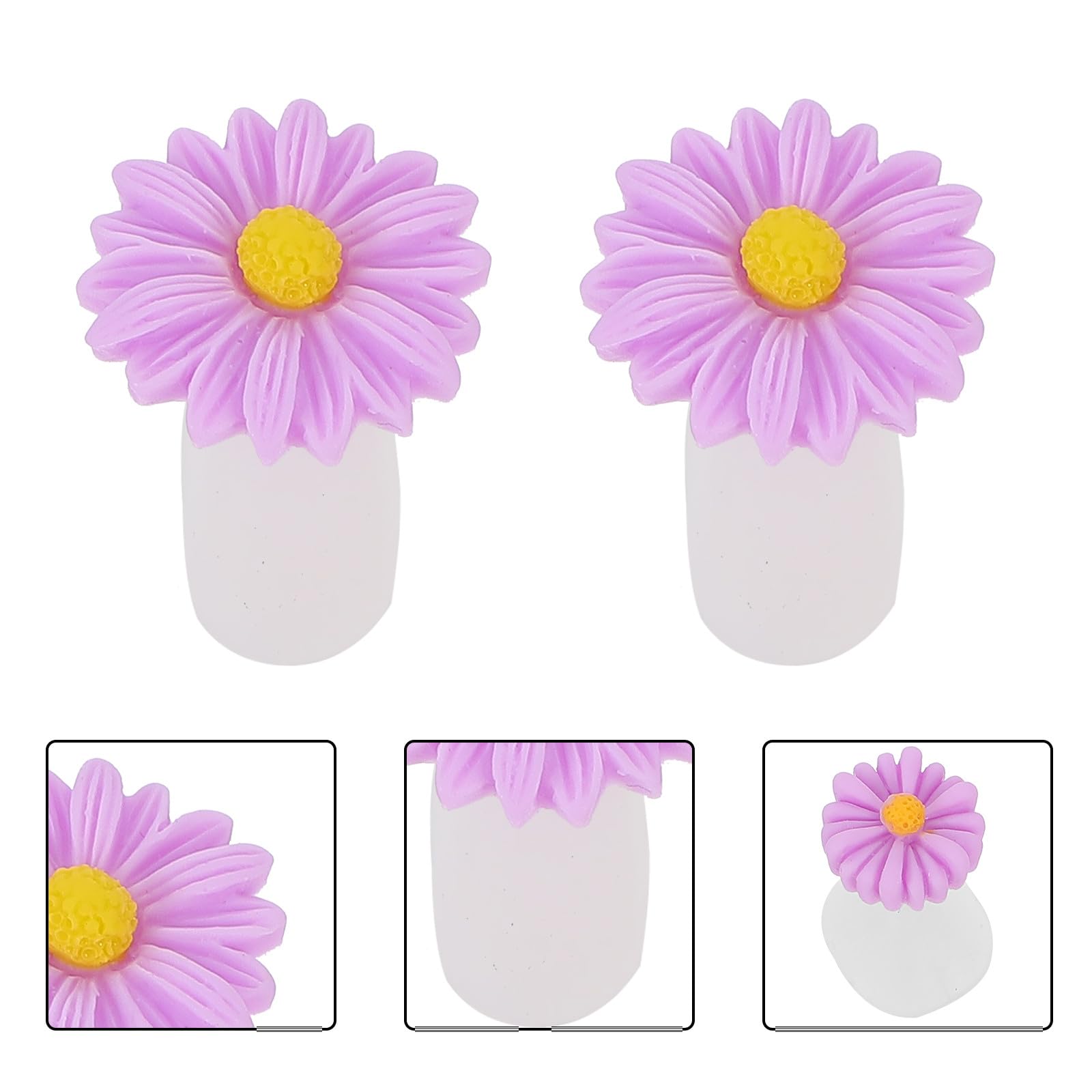 Séparateurs D'orteils 24 Pièces en Silicone Réutilisables Facilitant L'art des Ongles Design Marguerite Confortable pour Pédicure et Manucure