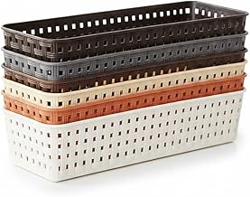 Oblivion Wardrobe Organizer for Storage 6 Pcs - Plastic Multipurpose Desk Organizer Tray, Multicolour Office Drawer Dividers Bins for Household Items, Bathroom, Makeup, Bedroom Dresser & Basket Rack