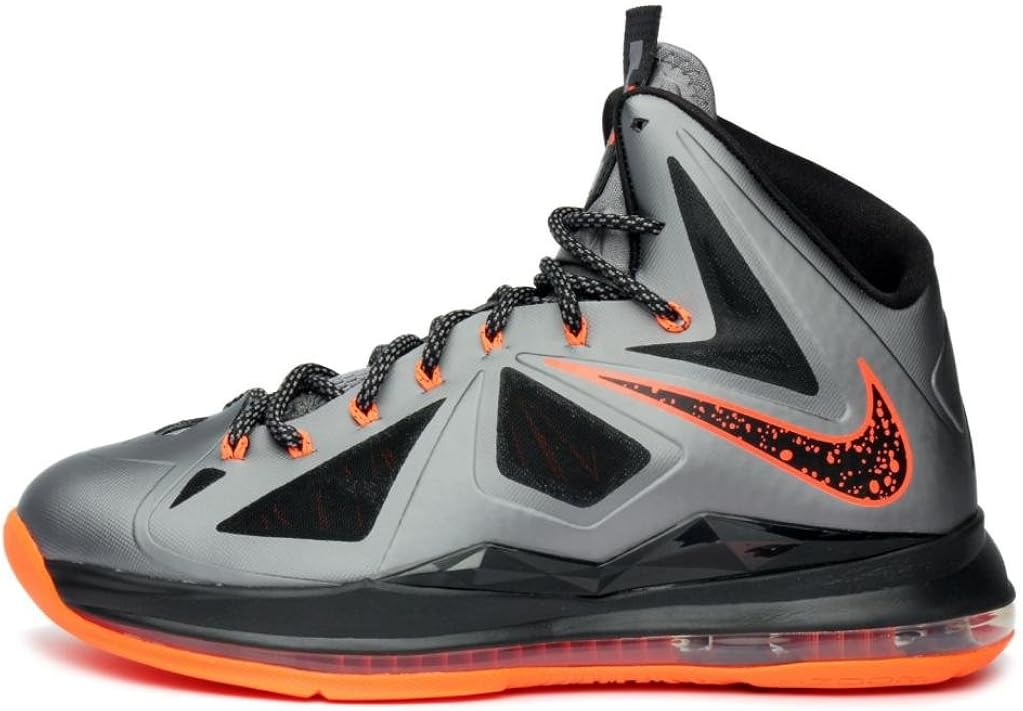 Amazon.com: Nike Lebron X (Lava) Charcoal/total de Orange-Black, 12 D(M) US  : Ropa, Zapatos y Joyería