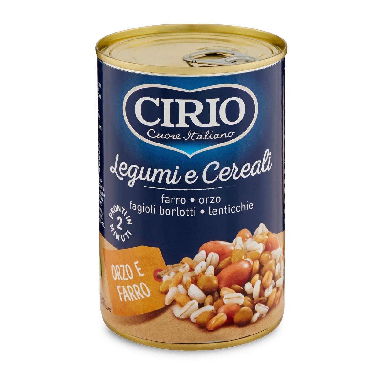 Cirio Legumi e Cereali - Lote de 24 legumbres y cereales, espelta, cebada, frijoles y lentejas, 410 g, ideal para sopas