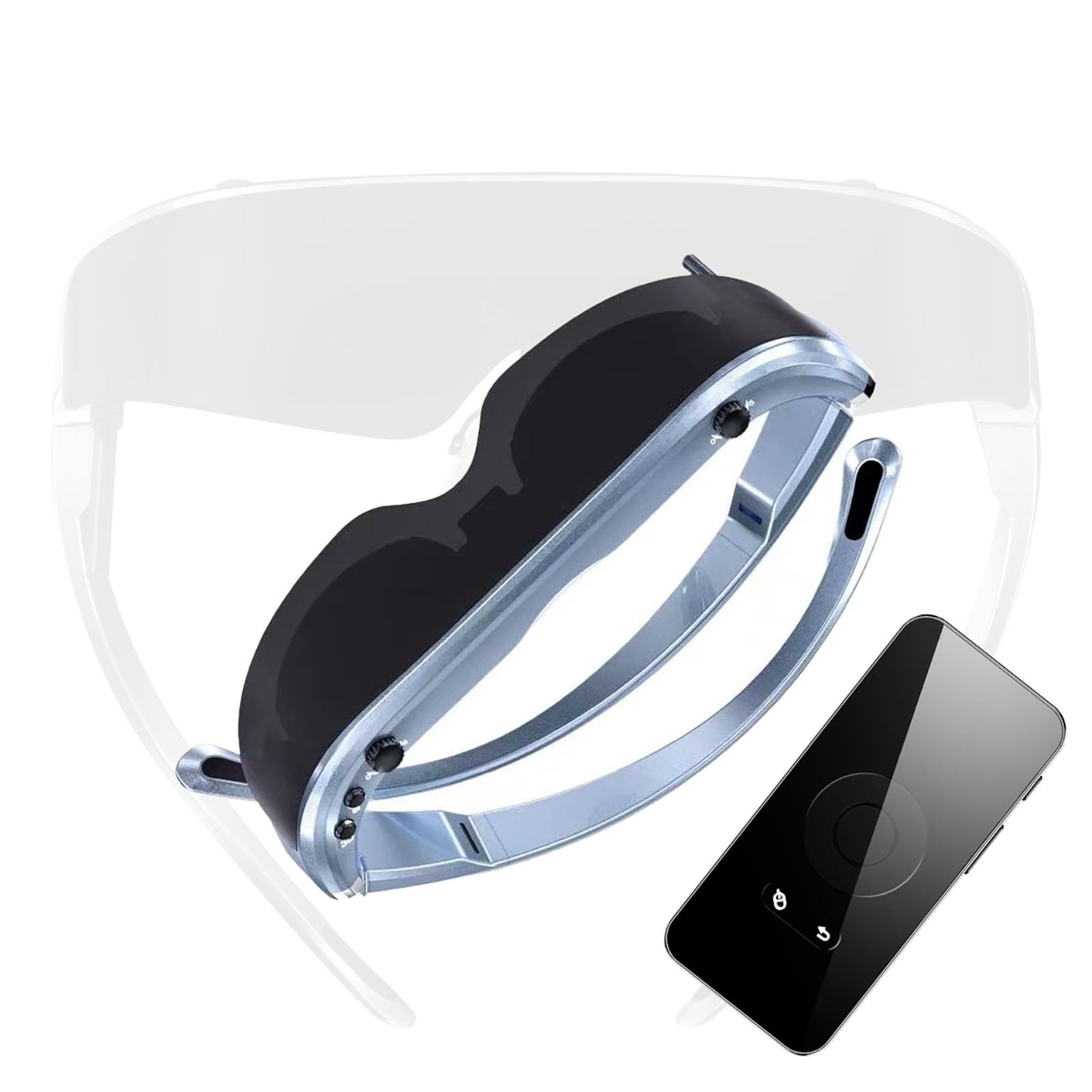 Gafas Realidad Aumentada Brille, Gafas Realidad Aumentada 3D, Pantalla Virtual Mega De 120 Pulgadas, Micro OLED 90 Hz Plug & Play USB-C