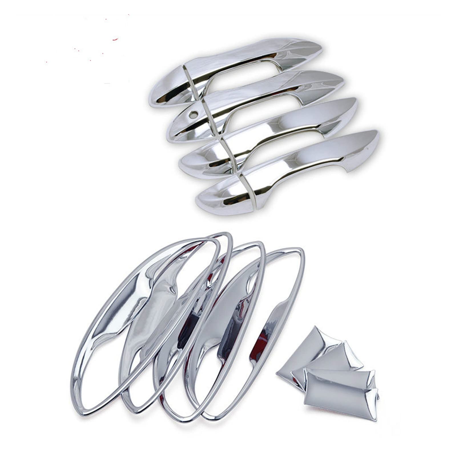 Fahbstr 3 Exterior Door Handle Cover For Corolla Altis 2014-2018 Chrome Door Handle Cover Bowl Cup Trim Overlays Car Accessories(3)