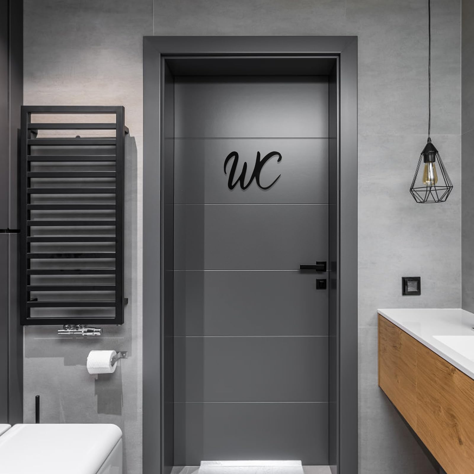 Cartello per Toilette, Cartello per Porta Autoadesivo, Cartello per Porta Del Bagno Autoadesivo, Adesivo per Porta Della Toilette per Aree Interne Ed Esterne (15 * 10 cm)