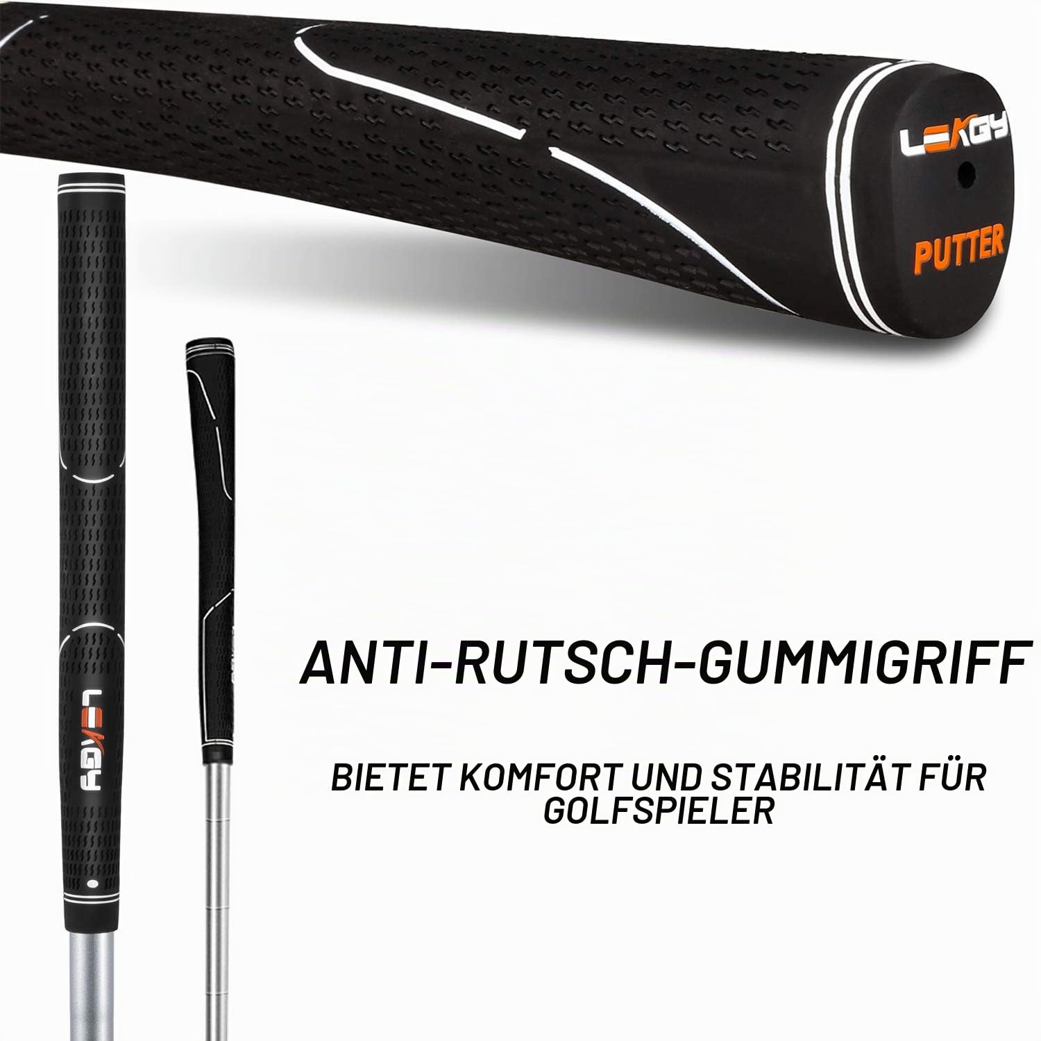 LEAGY Zeitloser klassischer Golf-Putter, 88,9 cm Länge, Putt Putt Style Zwei-Wege-Kopf und Premium-Gummigriff für Männer und Frauen für Rechts- oder Linkshänder