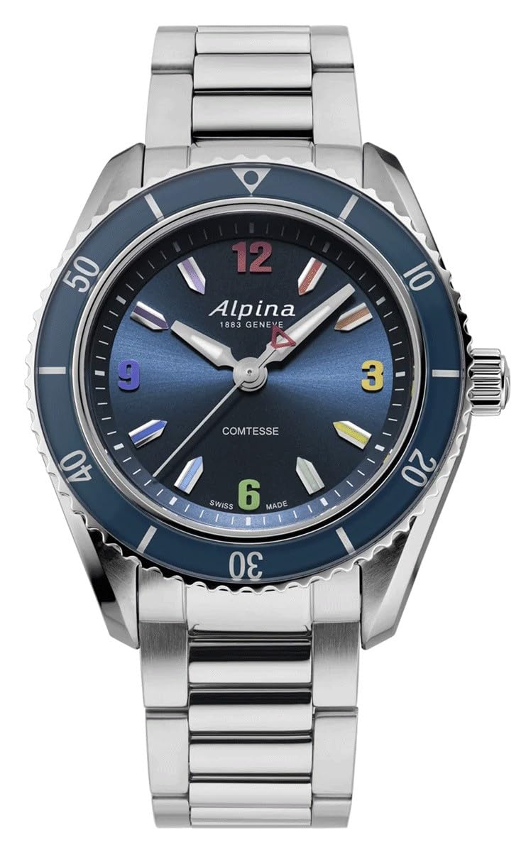 Alpina Women's Analogue Quartz Watch with Stainless Steel Strap AL-235NRB3C6B