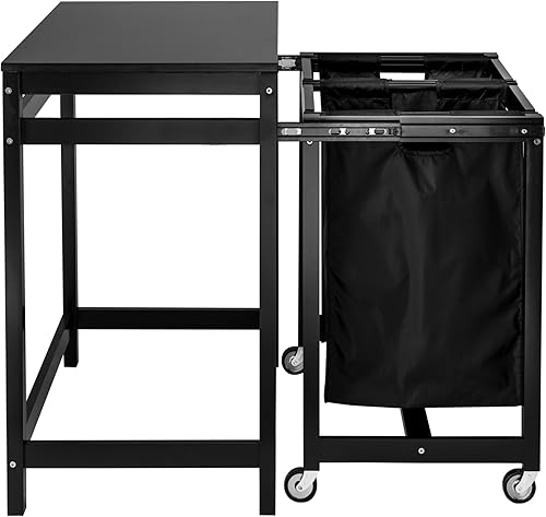 Miniatura 10 de Honey-Can-Do SRT-03571 Mesa plegable de doble clase, 19.1 x 32.1 in, color negro