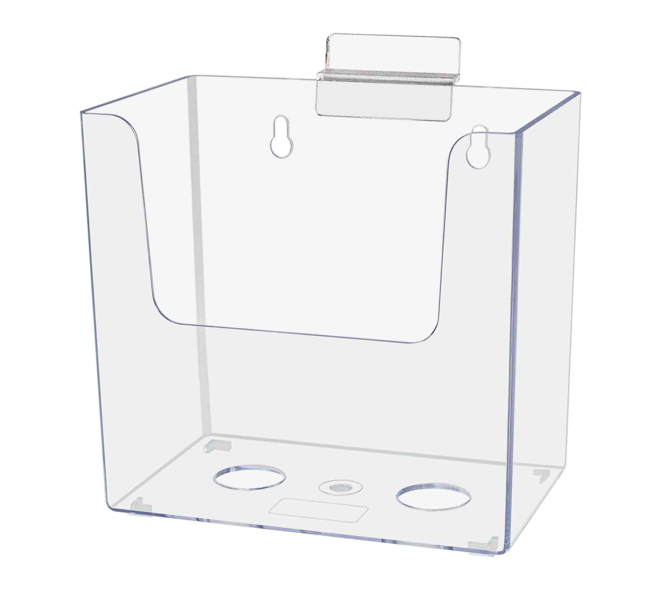 Marketing Holders 4 Pack Slatwall Hanging Brochure Holder for Bifolds or Booklets Slot Wall Display Caddy for 5.5