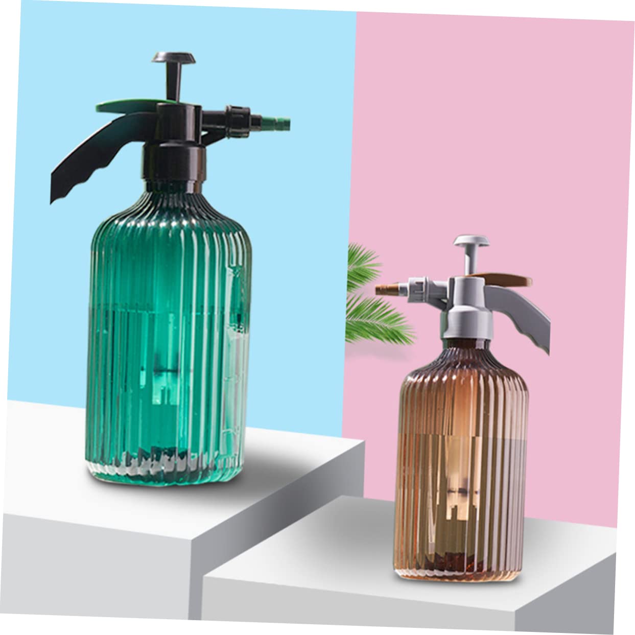 Yardwe 2stücke Handbewässerungssprüher Aus Kunststoff Drucksprühflasche Für Garten Haushalt Multifunktionale Gießkanne Dunkelbraun Für Pflanzenpflege Friseursalons Mehr